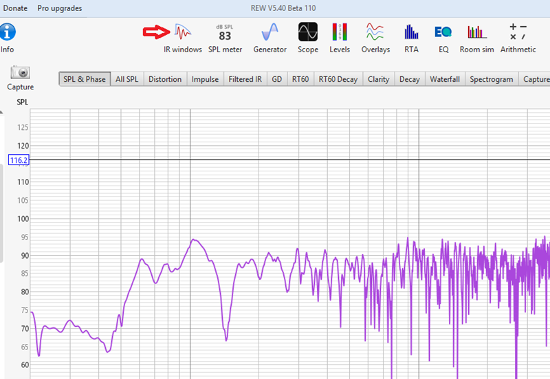 frequency curve without reflections