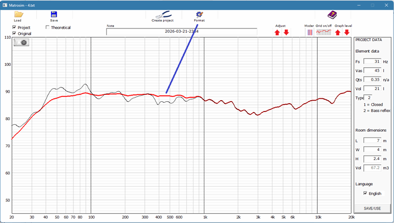 A loudspeaker program that simulates reflex-free measurement